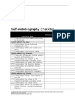 Self Autobiography Checklist