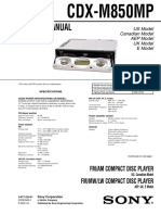 Sony CDX-M850MP Service Manual Ver 1.0 2003.04 (9-877-224-01)