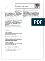 Training Components For Group Facilitators