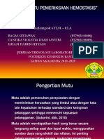 Jaminan Mutu Pemeriksaan Hemostasis