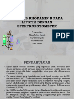 Analisis Rhodamin B Pada Lipstik Dengan Spektrofotometer (Kel.5a)