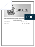 STUDY OF CONSUMER BEHAVIOUR TOWARDS APPLE INC