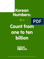 Korean Numbers From 1 To Million