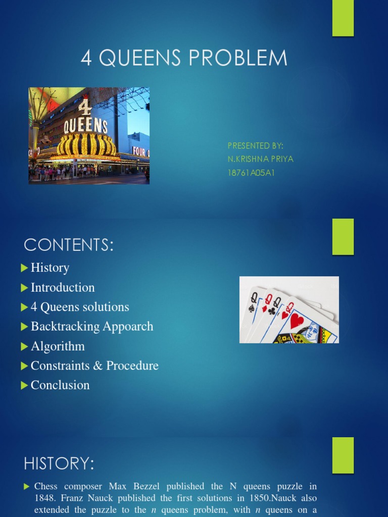 4 Queens Problem: Backtracking Approach | PDF