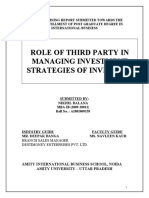 Role of Third Party in Managing Investment Strategies of Investors