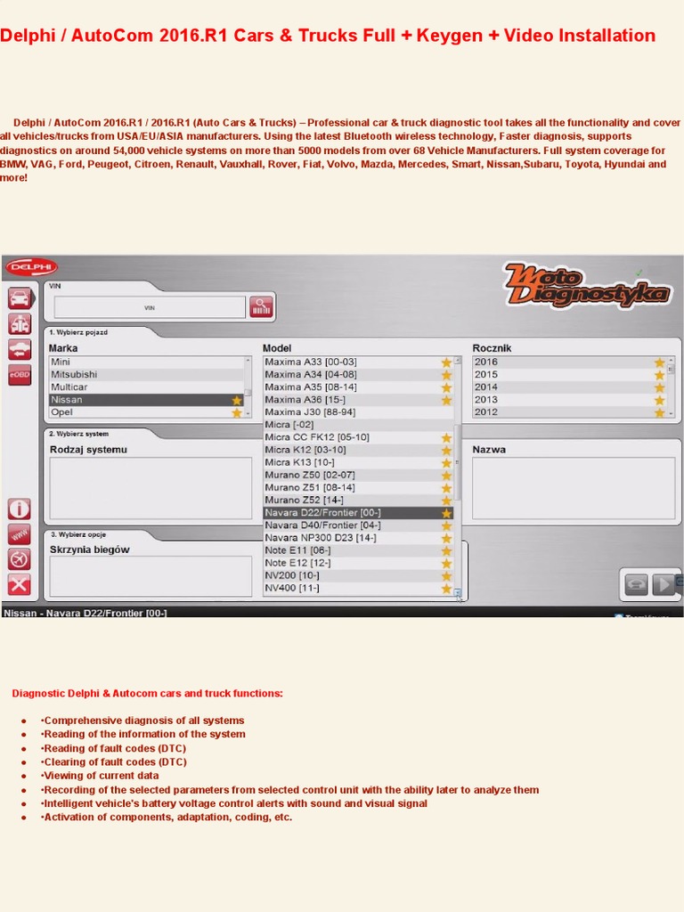 Comprehensive Guide to the Delphi / AutoCom 2016.R1 Diagnostic Software for  Cars and Trucks