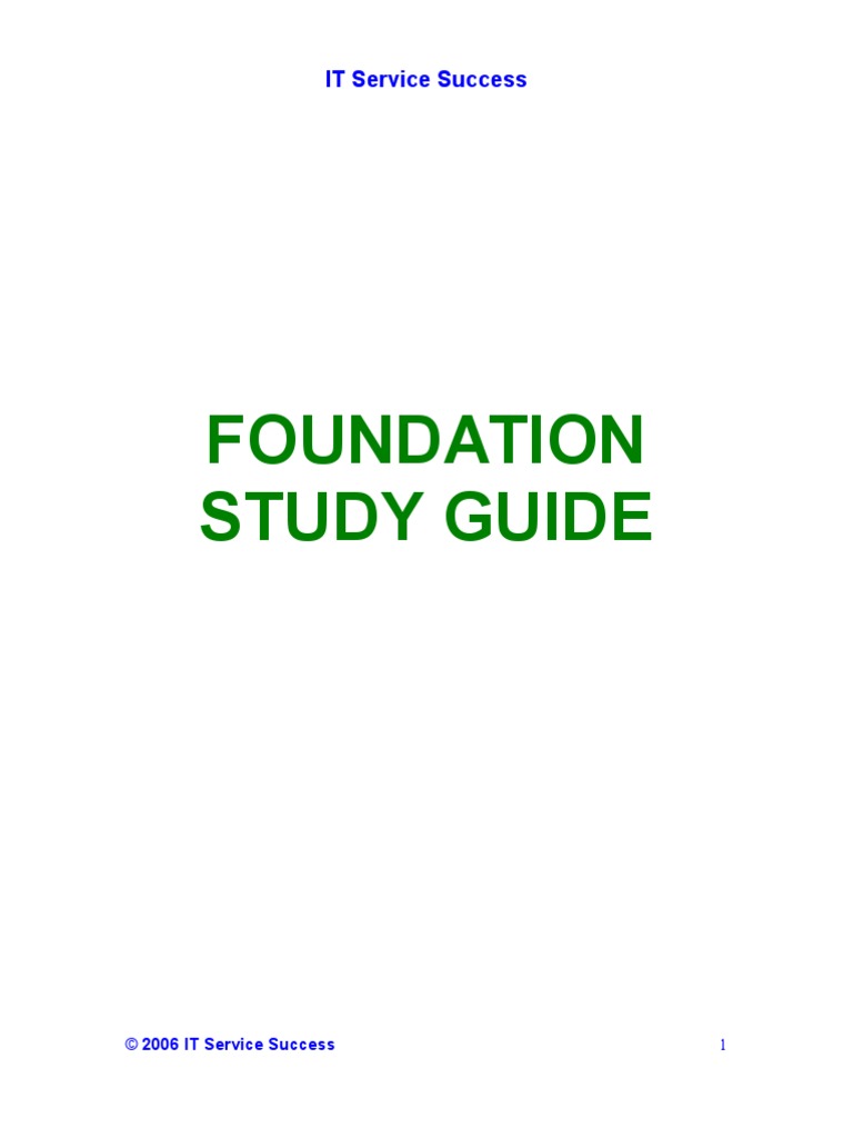 Foundation Study Guide: IT Service Success | PDF | Business