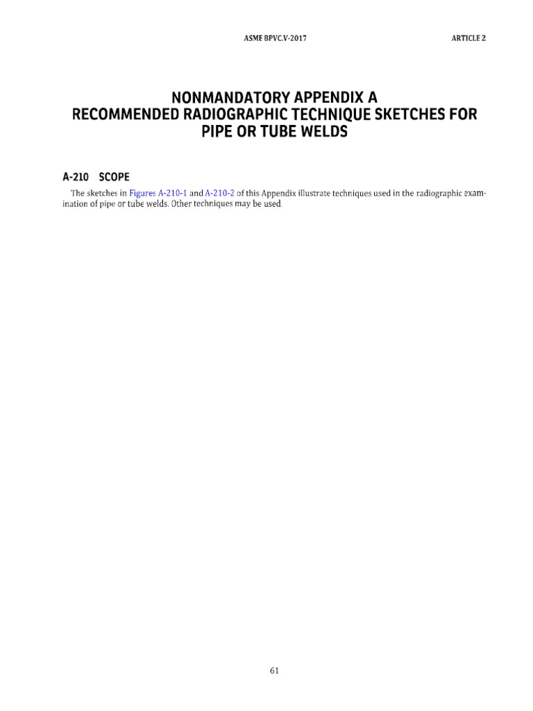 ASME Section V Appendix - 4 RT Technique PDF | PDF