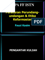 01 Pengantar Kuliah, Per-UU-an, Disiplin Dan Etik & Pekerjaan Kefarmasian