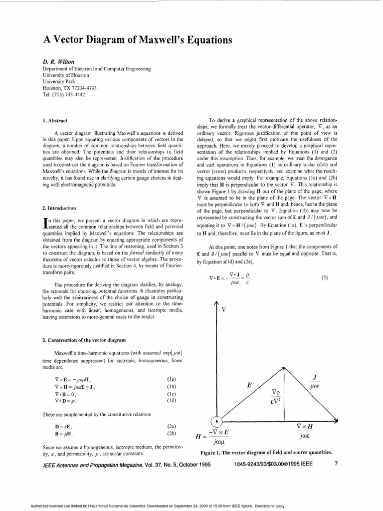 A VectorDiagram of Maxwell Equations PDF | PDF | Euclidean Vector ...