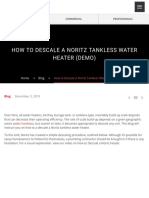 How to Descale A Noritz Tankless Water Heater (Demo) | Noritz