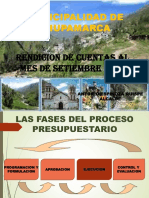 Rendición de cuentas municipales de Chupamerca en setiembre 2019