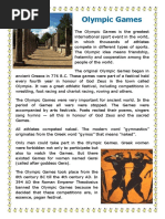 olympic games reading comprehension exercises 67951 pdf
