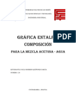 Grafica Entalpia Composicion para La Mez