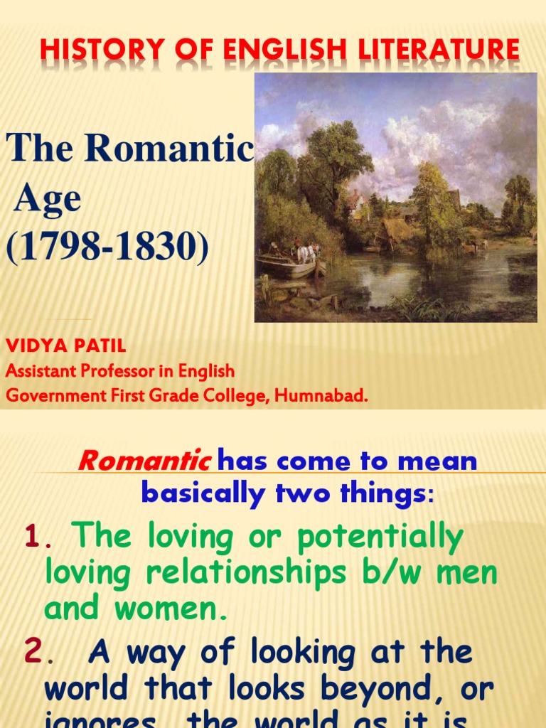 Overview of the Romantic Age in Literature | PDF