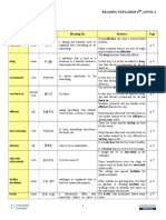 Reading Explorer 2nd - Wordlist - Level 2