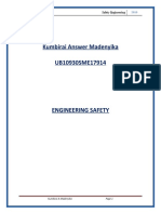 Kumbirai Answer Madenyika UB10930SME17914: Safety Engineering