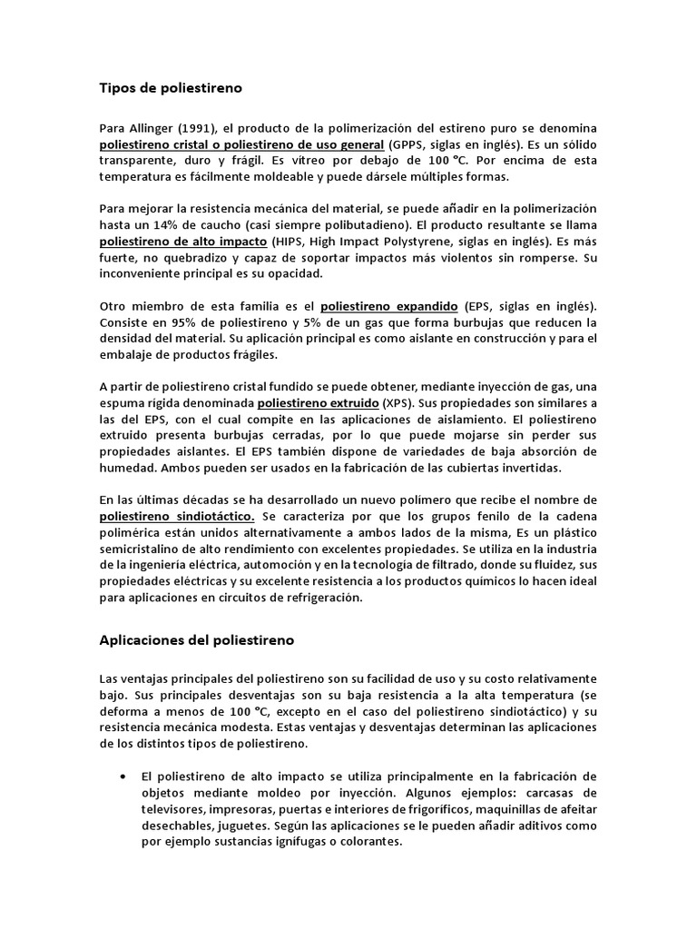 Qué es y para qué sirve el poliestireno expandido de alta densidad –  Tecnopol