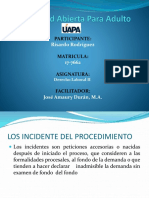 Universidad Abierta Para Adulto - Diapositiva de Derecho Laboral II