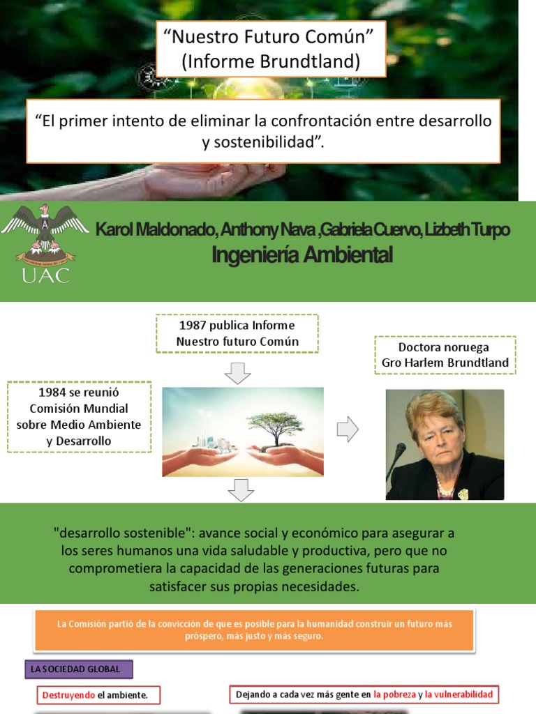 Informe Brundtland | PDF | Desarrollo sostenible | Entorno natural