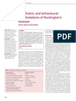 Psychiatric and Behavioural Manifestations of Huntingtons Disease