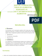 Hormonas y Antibioticos en Alimentos