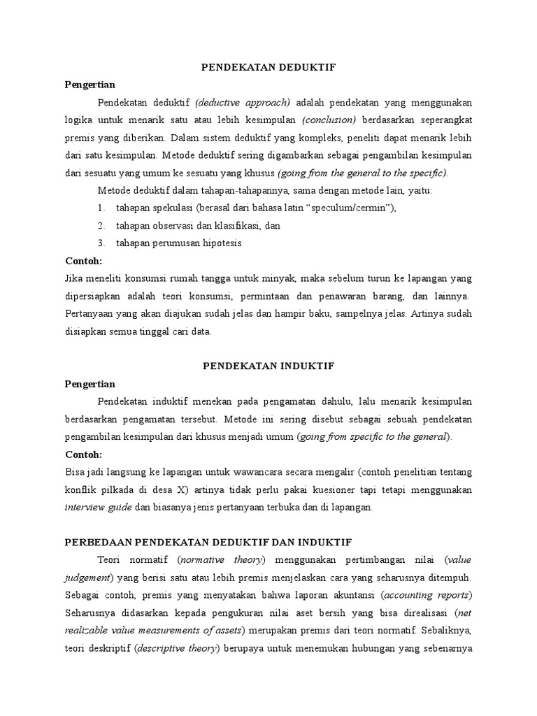 Pendekatan Deduktif Pdf