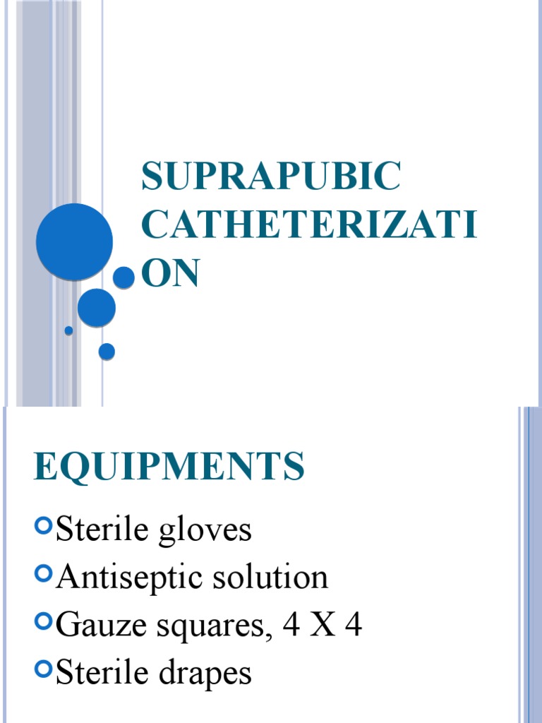 Suprapubic Catheterization Equipment Guide | PDF