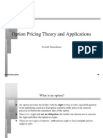 Option Pricing Theory and Applications: Aswath Damodaran