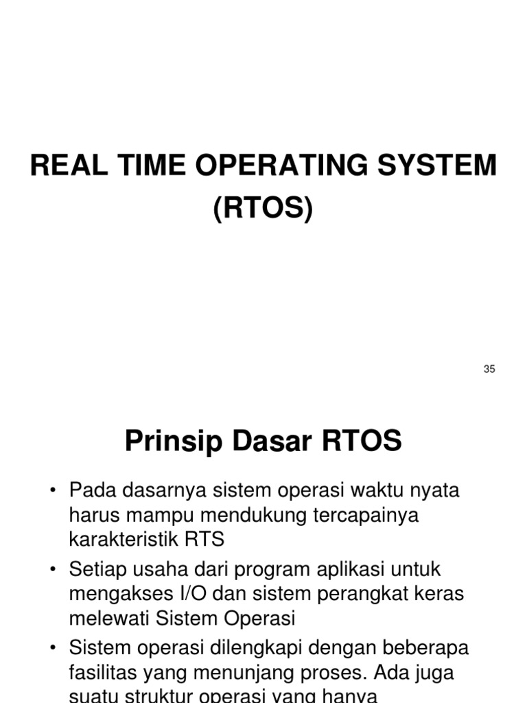Sistem Operasi Waktu Nyata (RTOS) | PDF