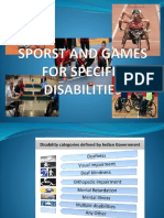 Sporst and Games For Specific Disabilities