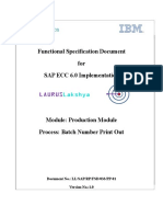 SAP ECC 6.0 Batch Number Print Out Spec