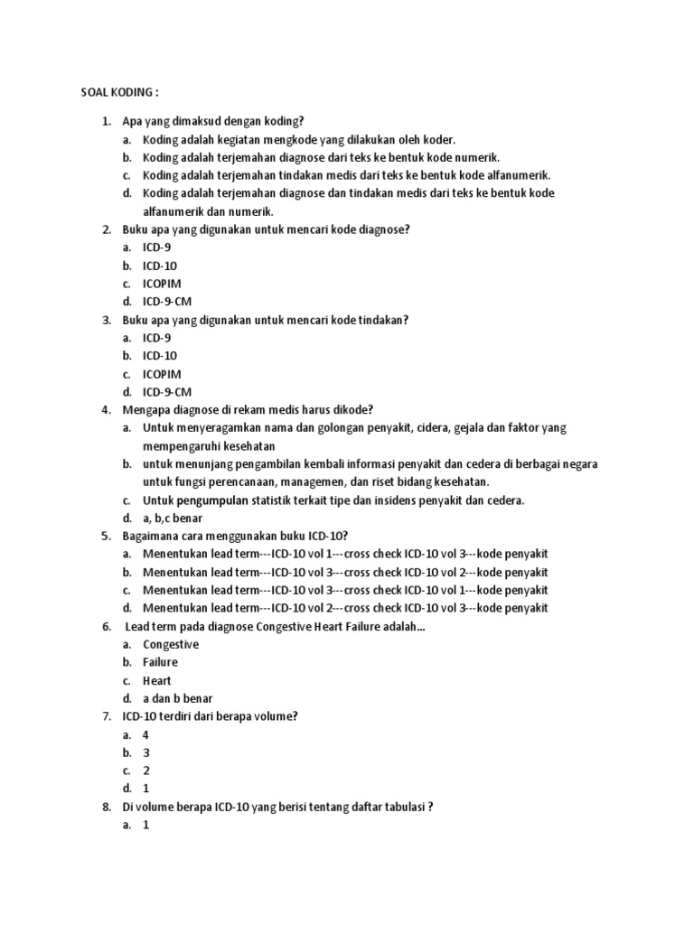 Soal Koding untuk Diagnosa Medis | PDF | Komputer