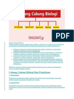 Cabang Cabang Biologi