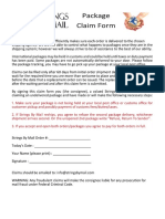 SBM Claim Form PDF