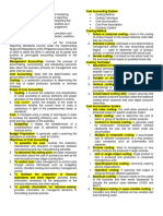 Cost Accounting Reviewer: Key Terms and Concepts