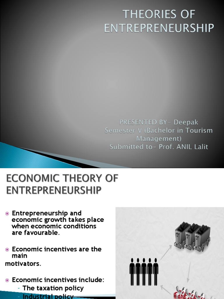 Theories of Entrepreneurship Explained | PDF | Career & Growth