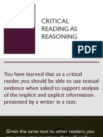 L8 - Critical Reading As Reasoning