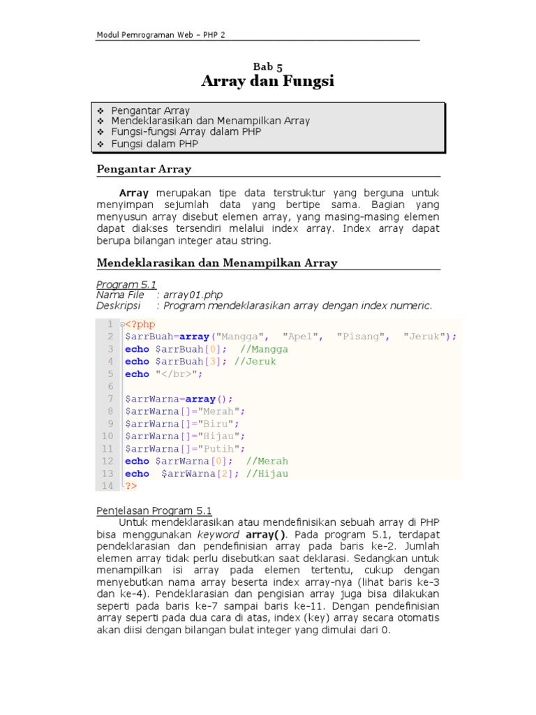Modul 8 - PHP 2-1 PDF | PDF