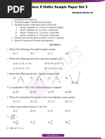 CBSE Class 8 Maths Sample Paper Set 3