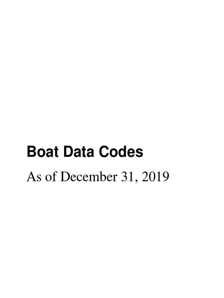 Boat Codes PDF PDF