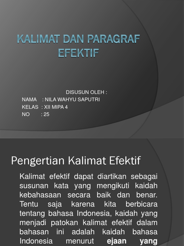 Kalimat Dan Paragraf Efektif