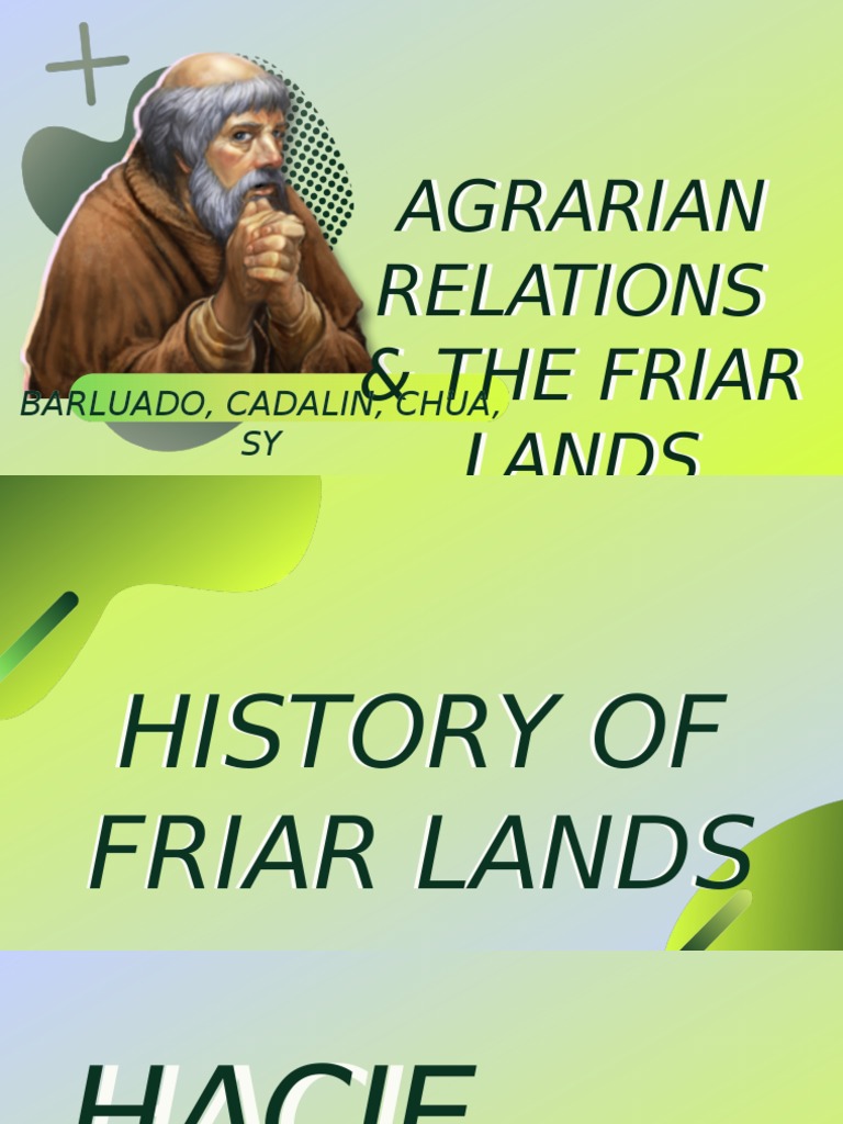 RIZAL Agrarian Relations The Friar Lands PDF