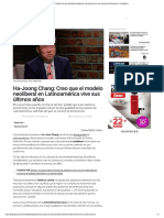 Ha-Joong Chang - Creo Que El Modelo Neoliberal Vive Sus Ultimos Años