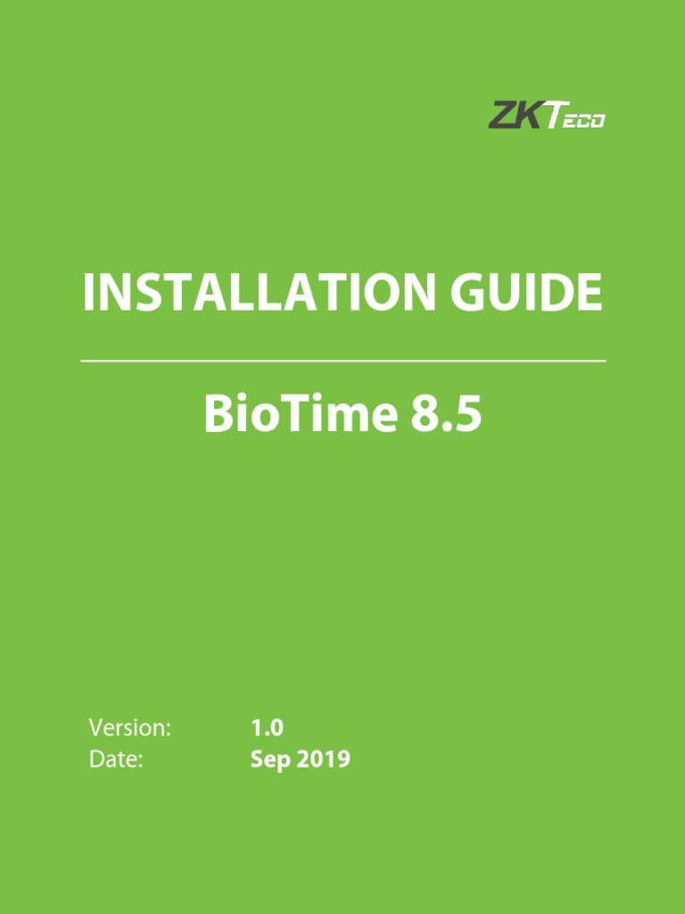 Biotime 8 5 installation guide