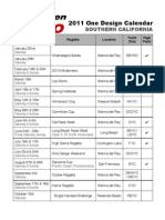 2011 One Design Calendar (Southern California)