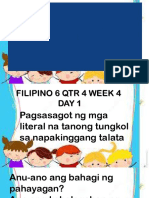Filipino 4 QTR 4 Week 4 Day 1 Monday