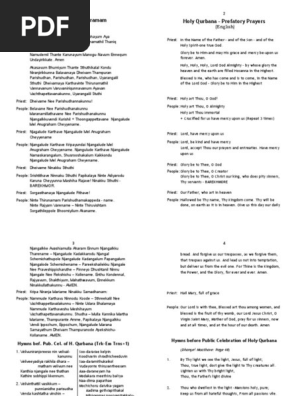 Qurbanakramam English And Malayalam Pdf