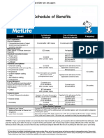 MetLife Vision Benefit Summary