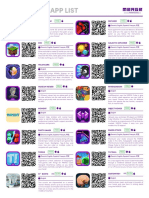 Cube App List QR Codes